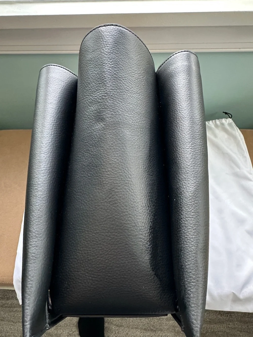 Freja New York Black Leather Tote Bag with dust bag - Picture 7 of 13